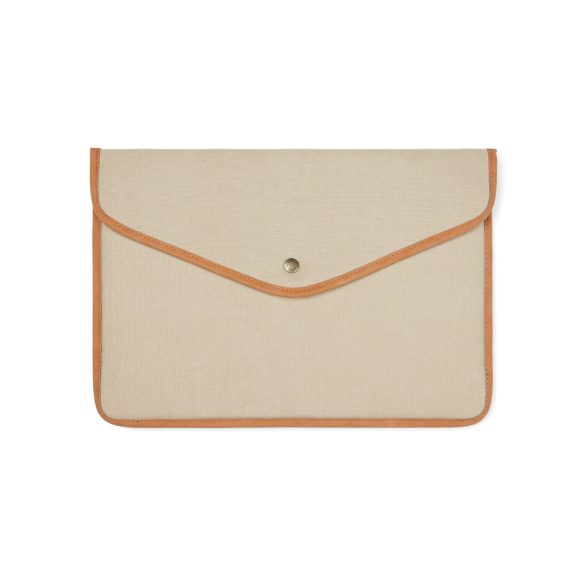 VINGA Bosler GRS recycled canvas 14" laptop sleeve, greige