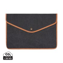   VINGA Bosler GRS recycled canvas 16" laptop sleeve, black
