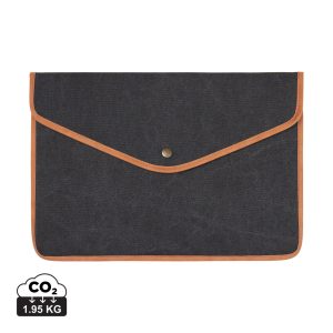 VINGA Bosler GRS recycled canvas 16" laptop sleeve, black
