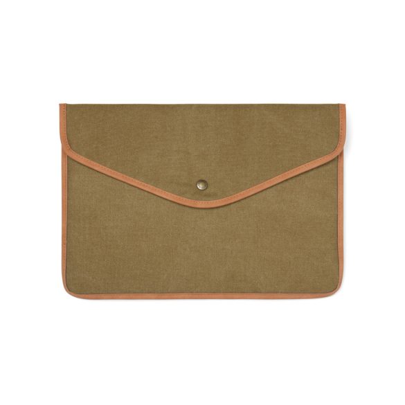 VINGA Bosler GRS recycled canvas 16" laptop sleeve, green