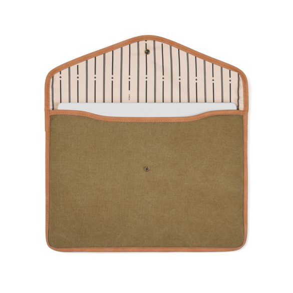 VINGA Bosler GRS recycled canvas 16" laptop sleeve, green