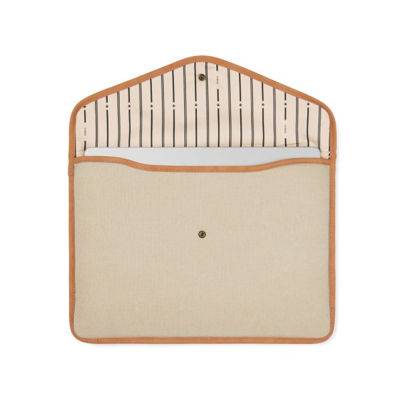 VINGA Bosler GRS recycled canvas 16" laptop sleeve, greige