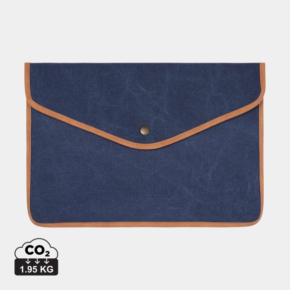 VINGA Bosler GRS recycled canvas 16" laptop sleeve, navy