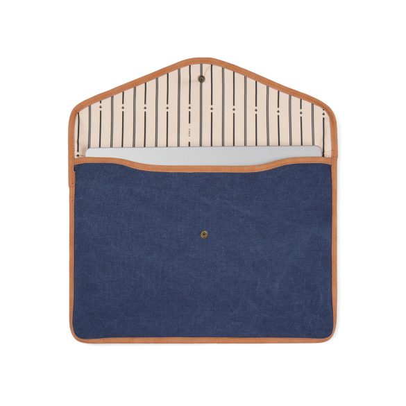 VINGA Bosler GRS recycled canvas 16" laptop sleeve, navy
