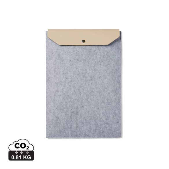 VINGA Albon GRS recycled felt 15" laptop sleeve, grey