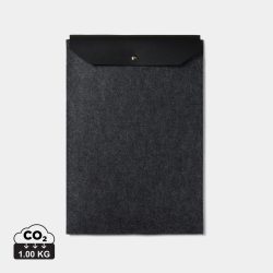   "VINGA Albon GRS recycled felt 17"" laptop sleeve", black