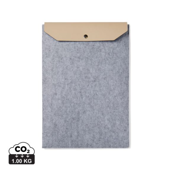 "VINGA Albon GRS recycled felt 17"" laptop sleeve", grey