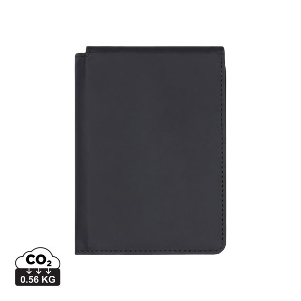 VINGA Baltimore RCS recycled polyester RFID passport cover, black