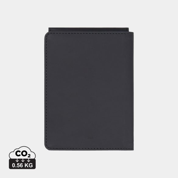 VINGA Baltimore RCS recycled polyester RFID passport cover, black