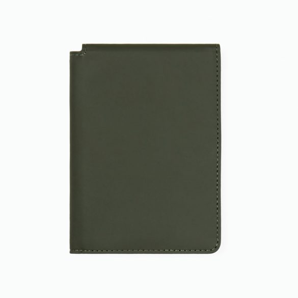 VINGA Baltimore RCS recycled polyester RFID passport cover, green