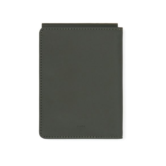 VINGA Baltimore RCS recycled polyester RFID passport cover, green