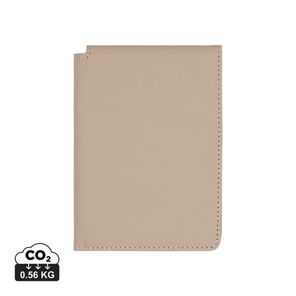 VINGA Baltimore RCS recycled polyester RFID passport cover, greige