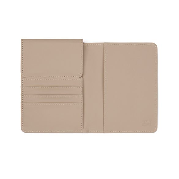 VINGA Baltimore RCS recycled polyester RFID passport cover, greige