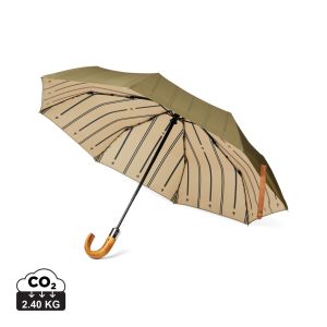VINGA Bosler AWARE™ recycled pet 21" foldable umbrella, green