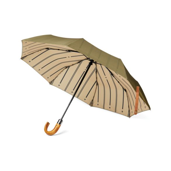 VINGA Bosler AWARE™ recycled pet 21" foldable umbrella, green