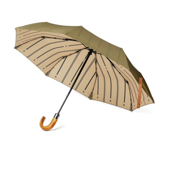 VINGA Bosler AWARE™ recycled pet 21" foldable umbrella, green